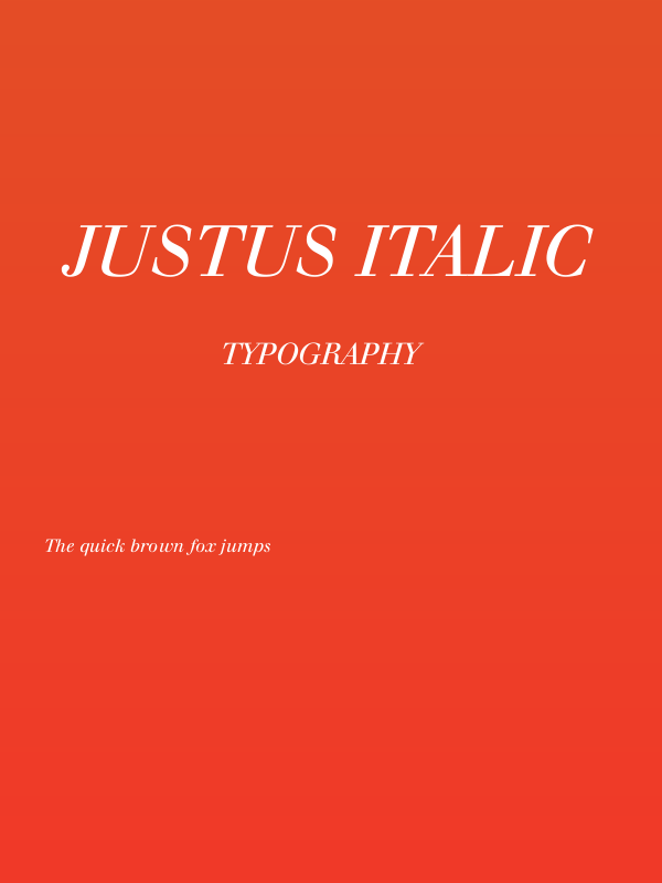 Justus Italic Poster
