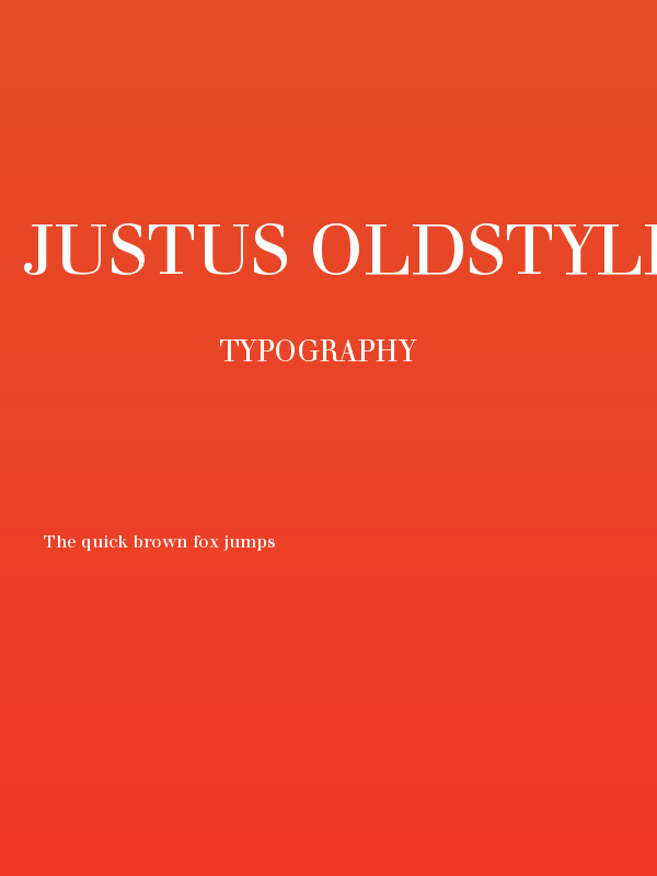 Justus Oldstyle Poster