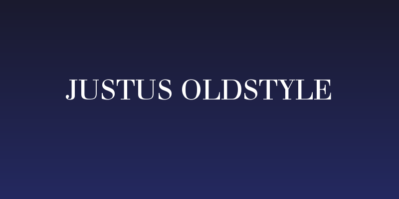 Justus Oldstyle Social Header