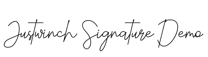 Justwinch Signature Demo  नि: शुल्क फ़ॉन्ट्स डाउनलोड
