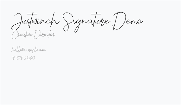 Justwinch Signature Demo Business Card