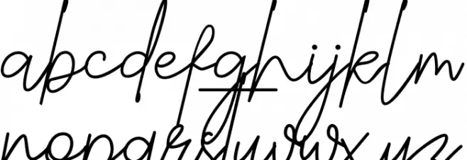 Justwinch Signature Demo フォント 小文字