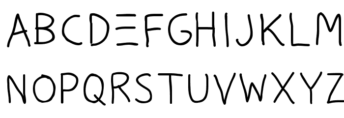 justy three 字体 大写