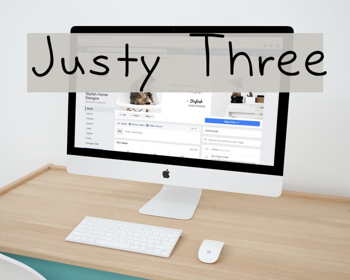 Justy Three Font examples