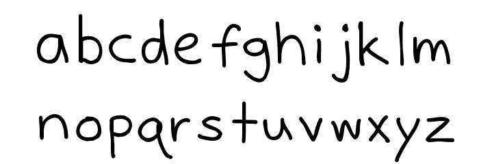 Justy Three Font LOWERCASE