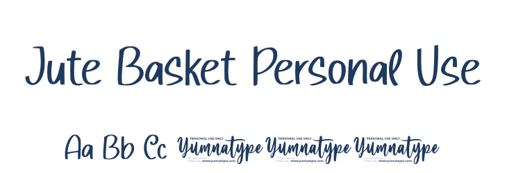 Jute Basket Personal Use Font Preview