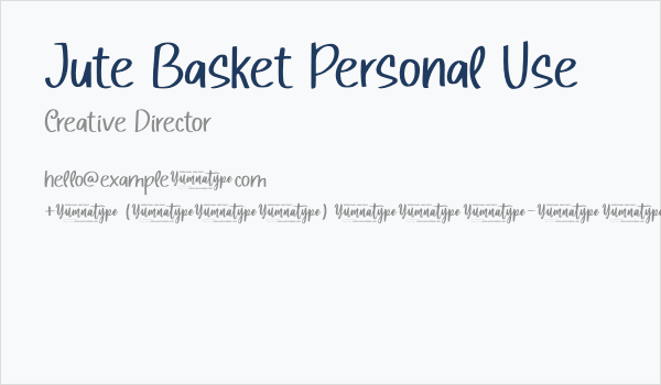 Jute Basket Personal Use Business Card