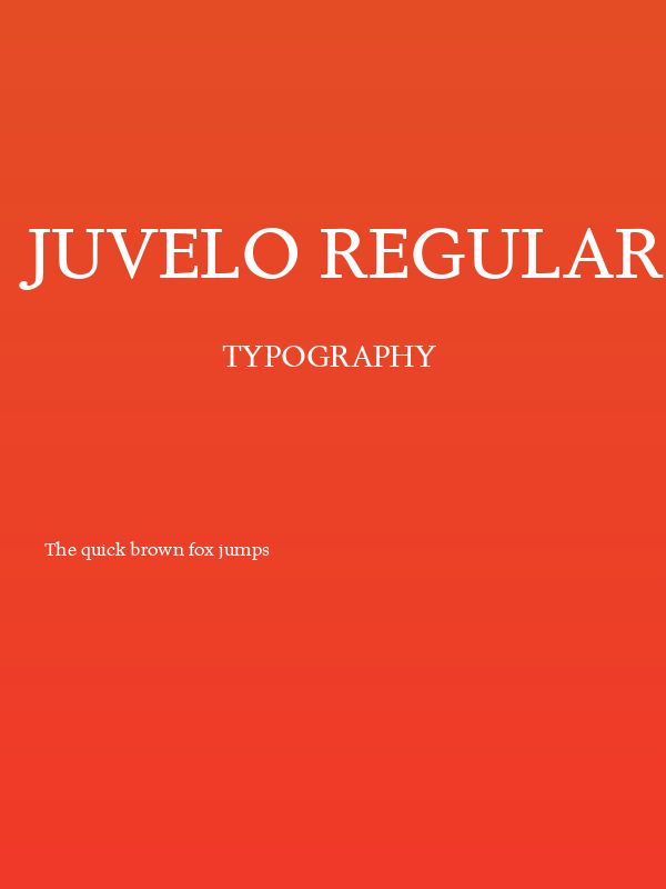 Juvelo Regular Poster