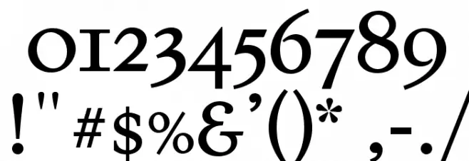 Juvelo Roman Font OTHER CHARS