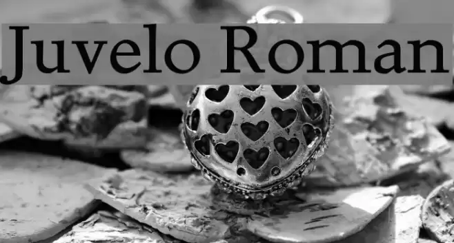 Juvelo Roman Font examples