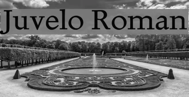 Juvelo Roman Font examples