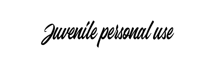 Juvenile personal use Font