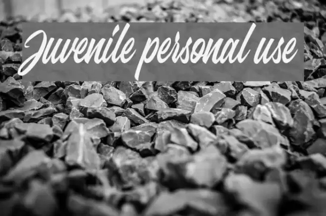 Juvenile personal use Font examples