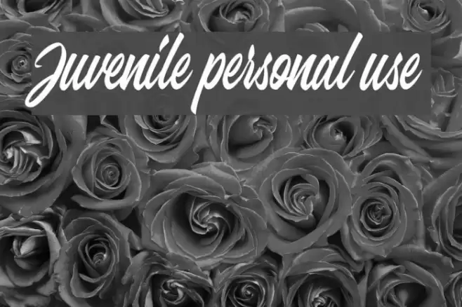 Juvenile personal use Font examples