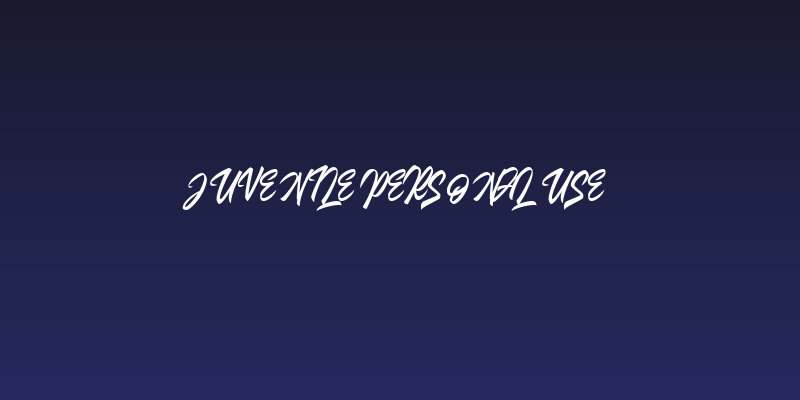 Juvenile personal use Social Header
