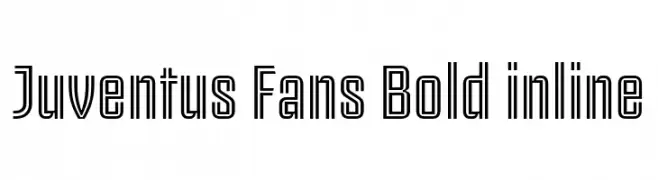 Juventus Fans Bold inline  Free Fonts Download