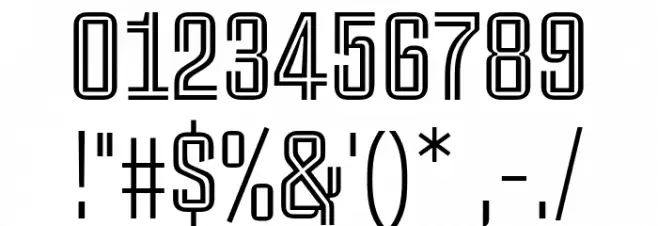 Juventus Fans Bold inline Font OTHER CHARS