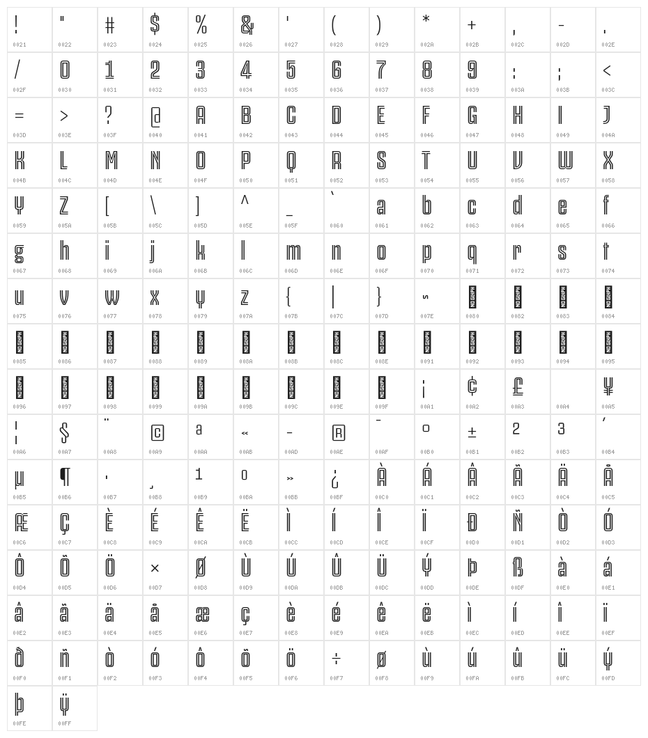 Juventus Fans Bold inline Character Map