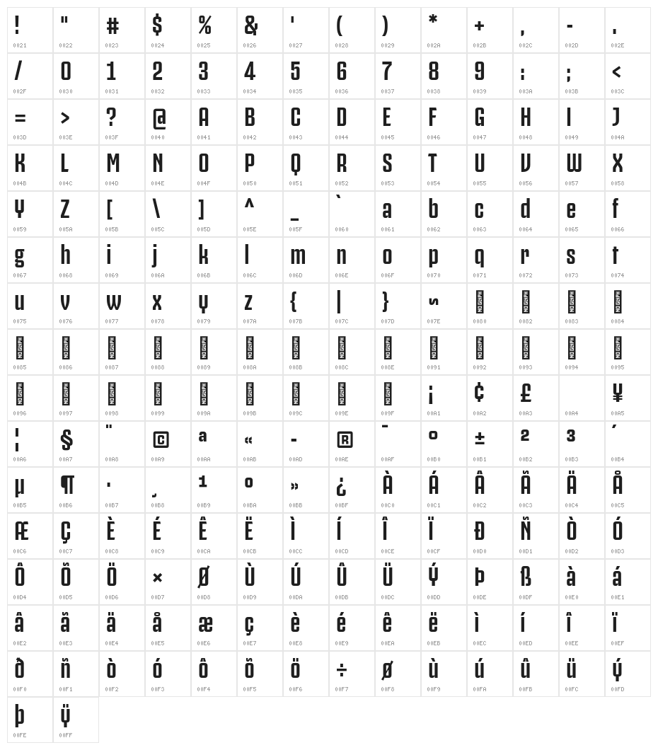 Juventus Fans Bold Character Map