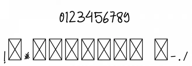 JuwitaNightpersonalu Font OTHER CHARS