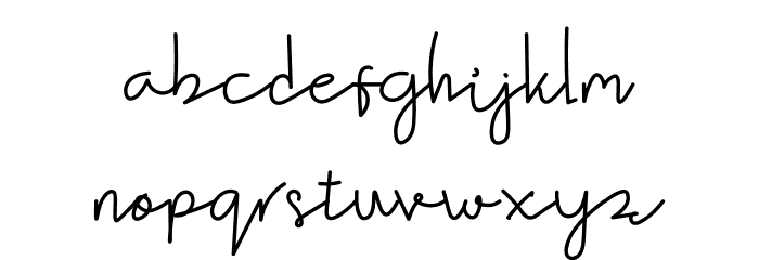 JuwitaNightpersonalu Font LOWERCASE