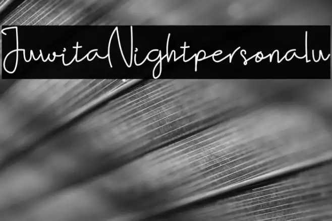 JuwitaNightpersonalu Font examples