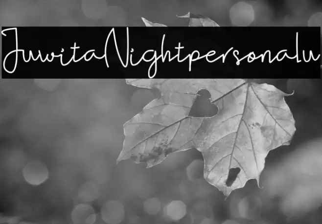 JuwitaNightpersonalu Font examples