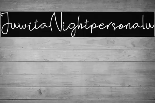 JuwitaNightpersonalu Font examples