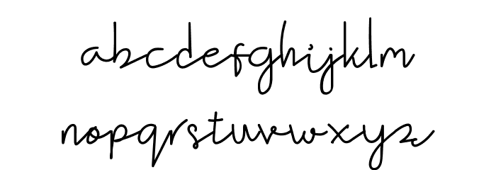 JuwitaNightpersonalu Font LOWERCASE