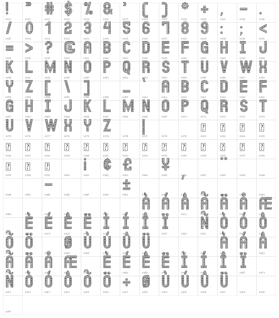 Jux Kadabra St Character Map