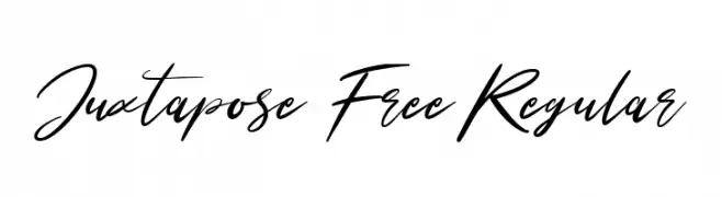Juxtapose Free Regular  font caratteri gratis
