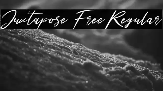 Juxtapose Free Regular Font examples