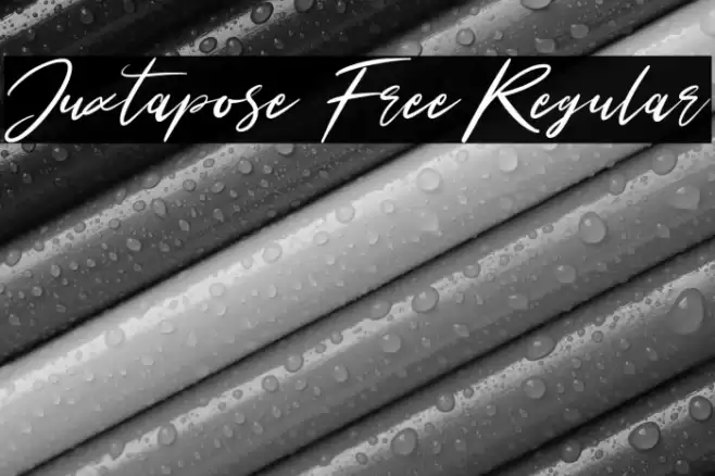 Juxtapose Free Regular Font examples