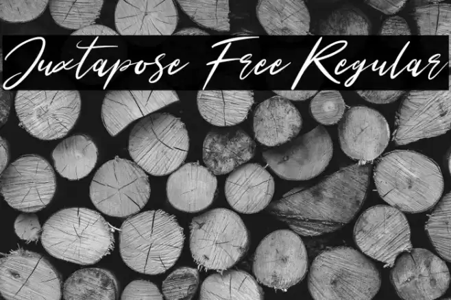 Juxtapose Free Regular Font examples