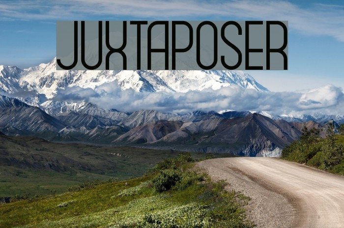 Juxtaposer Font examples
