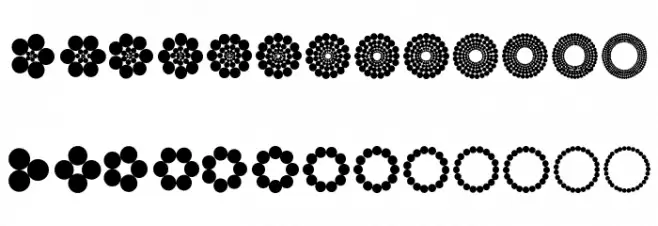 Juzudama Schriftart Kleinbuchstaben