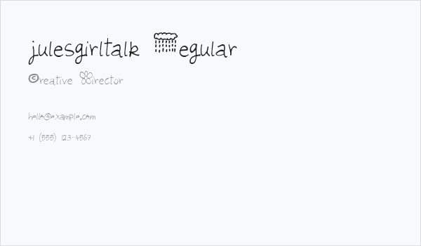 julesgirltalk Regular Business Card