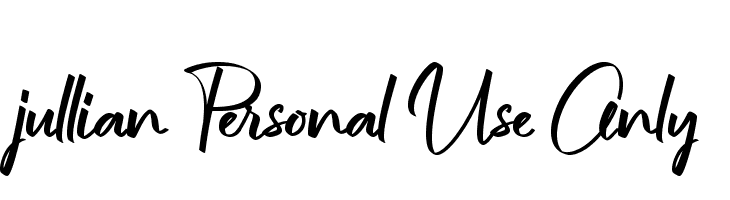 jullian Personal Use Only  font caratteri gratis