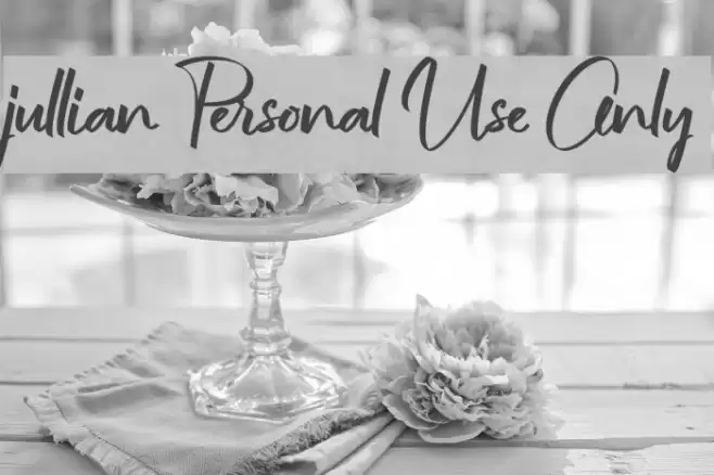 jullian Personal Use Only Font examples