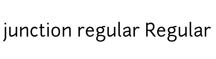 junction regular Regular Font