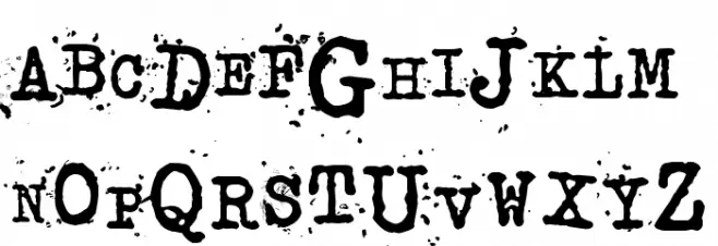 junko typewriter Font Litere mari