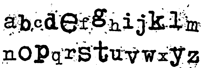 junko typewriter Font LOWERCASE