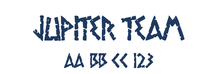jupiter team Font Preview