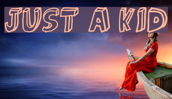 just a kid Font examples