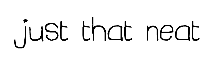 just that neat  Free Fonts Download