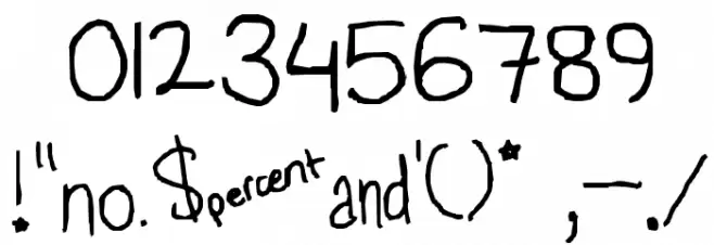 just that neat Font OTHER CHARS