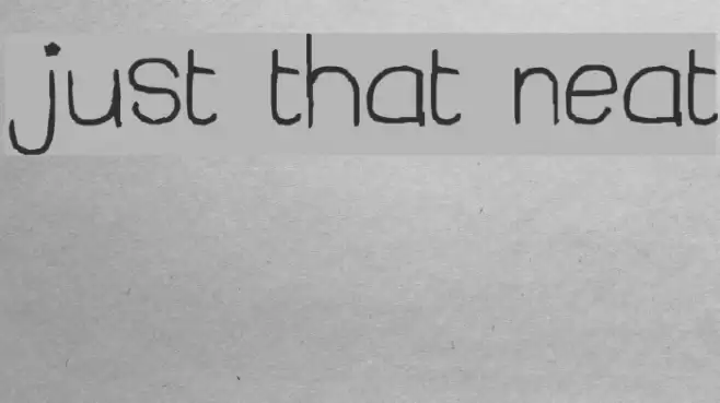 just that neat Font examples