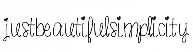 justbeautifulsimplicity  Free Fonts Download