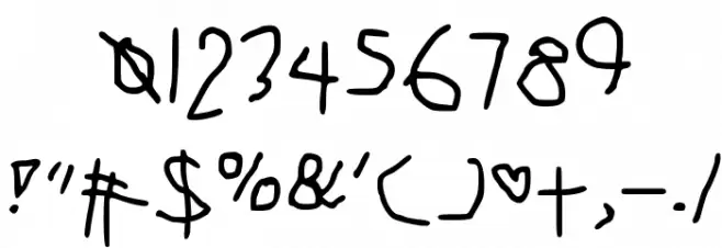 justgirlytext Medium Font OTHER CHARS