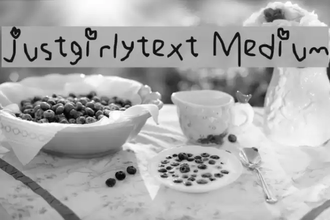 justgirlytext Medium Font examples